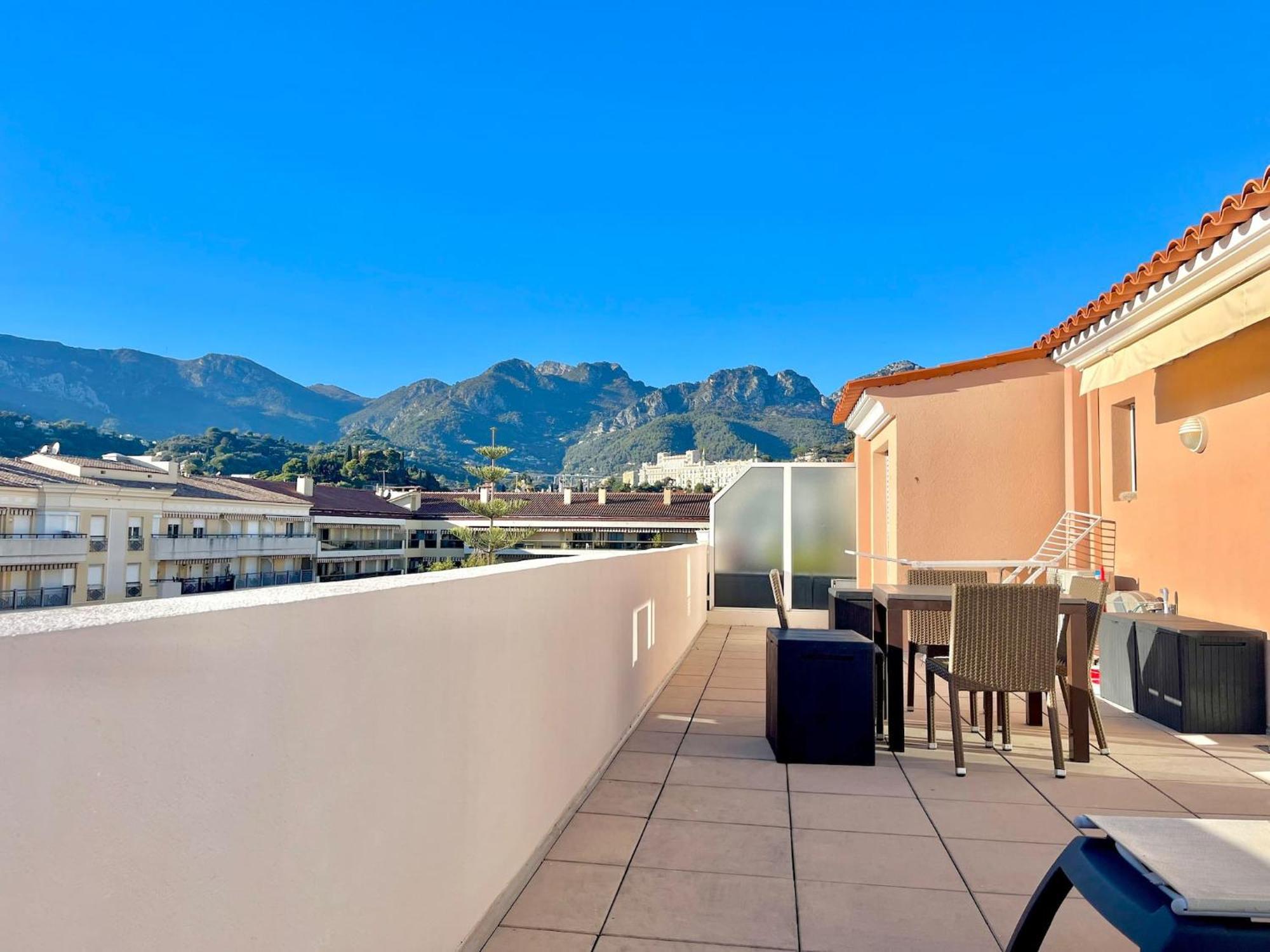 "Le Rooftop Des Rivages" Immense Terrasse, Centre Apartment Menton Exterior photo