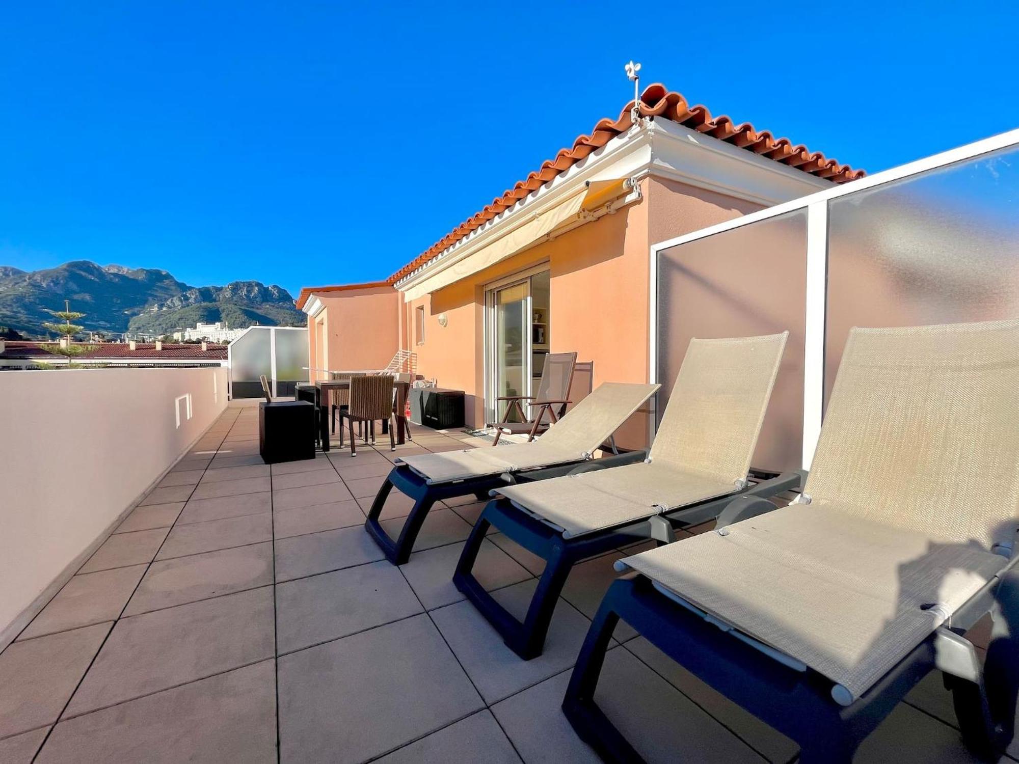 "Le Rooftop Des Rivages" Immense Terrasse, Centre Apartment Menton Exterior photo
